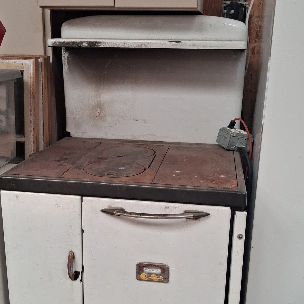 Antique wood cook stove
