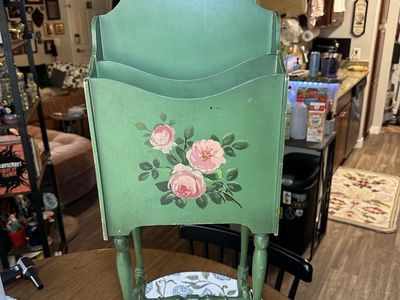 Vintage Green Magazine Holder