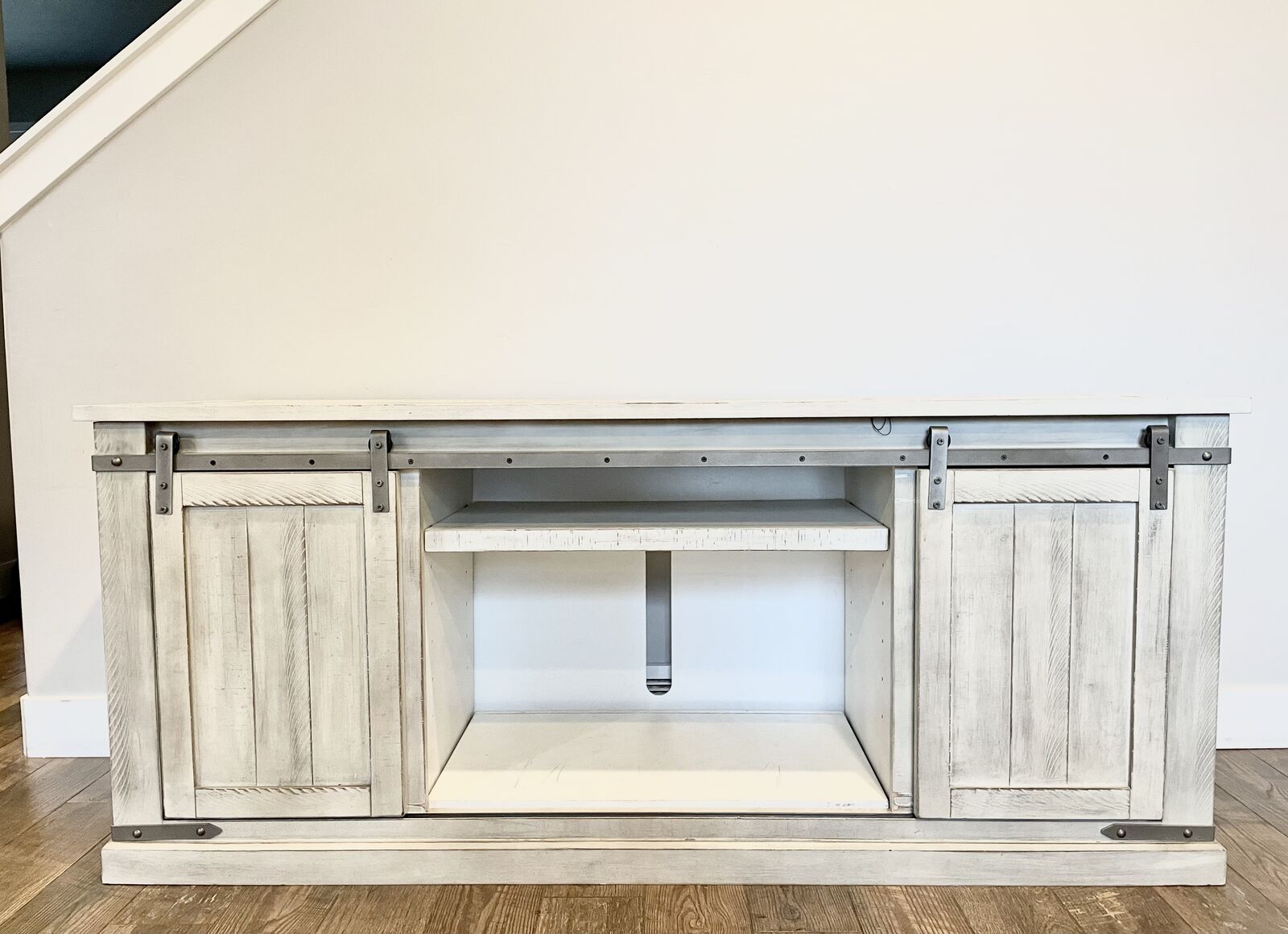 Solid wood Entertainment Center and Storage Shelf