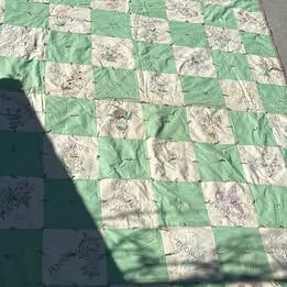 Vintage 50 States Stitched Quilt Bedspread