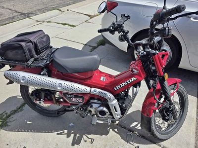 2025 Honda Trail 125 Red Motorcycle - Excellent Condition, 327 miles.