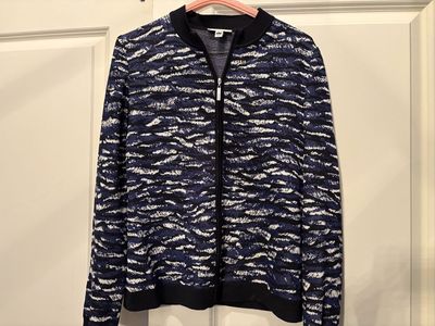 St John Sport Zip Up Cardigan Sweater Sz S