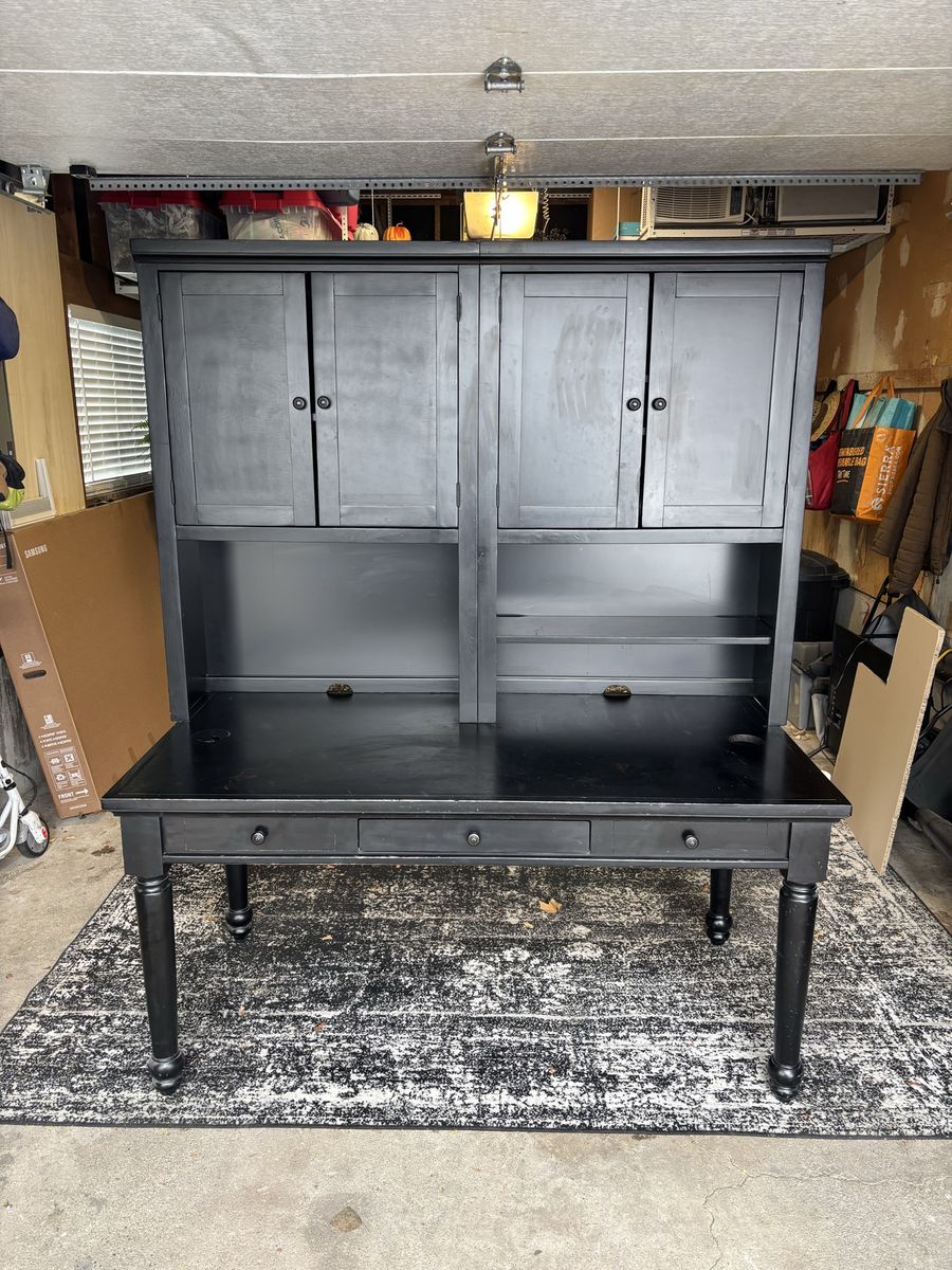 Black Desk Hutch