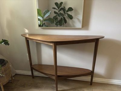 West Elm Tripod MCM Walnut Console Table