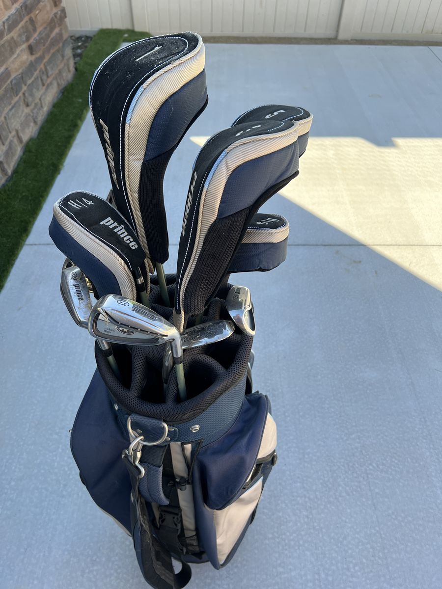 Full set of women's right hand Prince golf clubs for $50