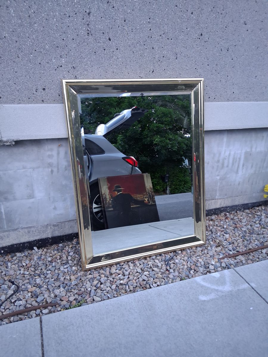 Gold fram bevald mirror