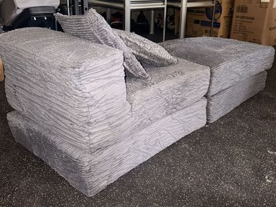 NEW Gray Floor Couch/Bed
