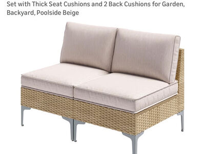 Joyure Outdoor Armless Wicker Patio Sofa