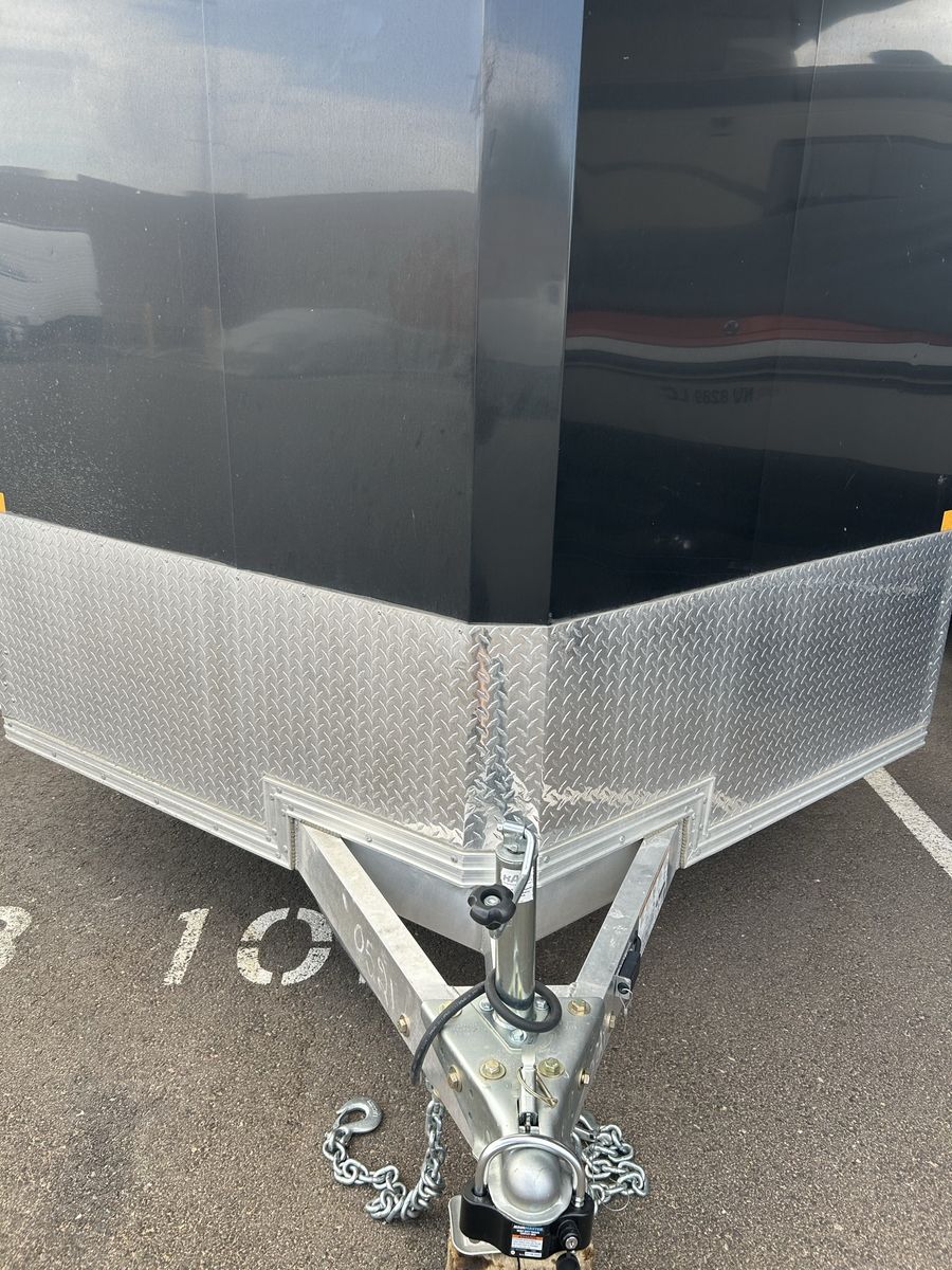 8.5 x20 Aluminum EZ-Hauler Enclosed Car Hauler/Cargo Trailer - Black Tandem Axle