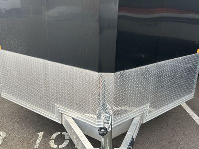 8.5 x20 Aluminum EZ-Hauler Enclosed Car Hauler/Cargo Trailer - Black Tandem Axle