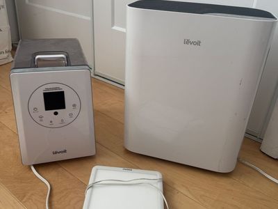 Levoit Air Purifier, Levoit Digital Humidifier + Therapy Lamp Set