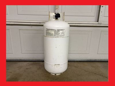 FULL - 10 gallon / 40 lb. Propane LP Gas Cylinders/Tanks/Bottles for BBQ, Grill, Patio Heaters, Trailers, RVs LPG 40lb