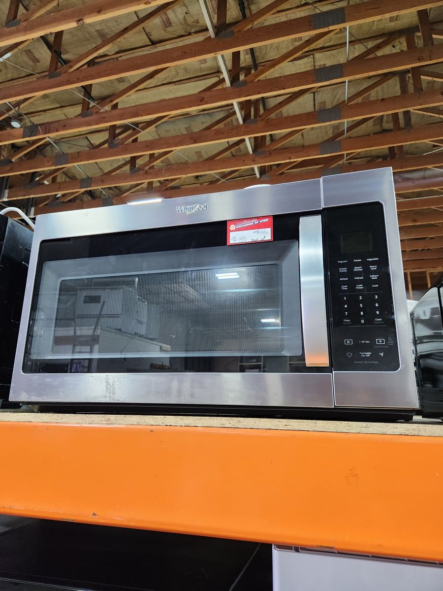 LOW PRICE GUARANTEED! WHIRLPOOL STAINLESS STEEL OVER THE RANGE MICROWAVE!