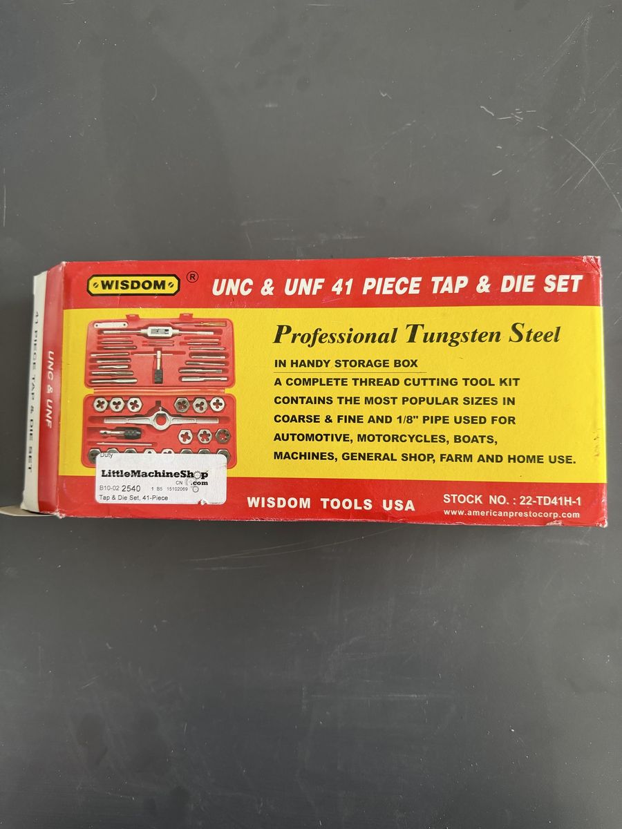 Wisdom Tools UNC & UNF 41-Piece Tap & Die Set - 100% Complete