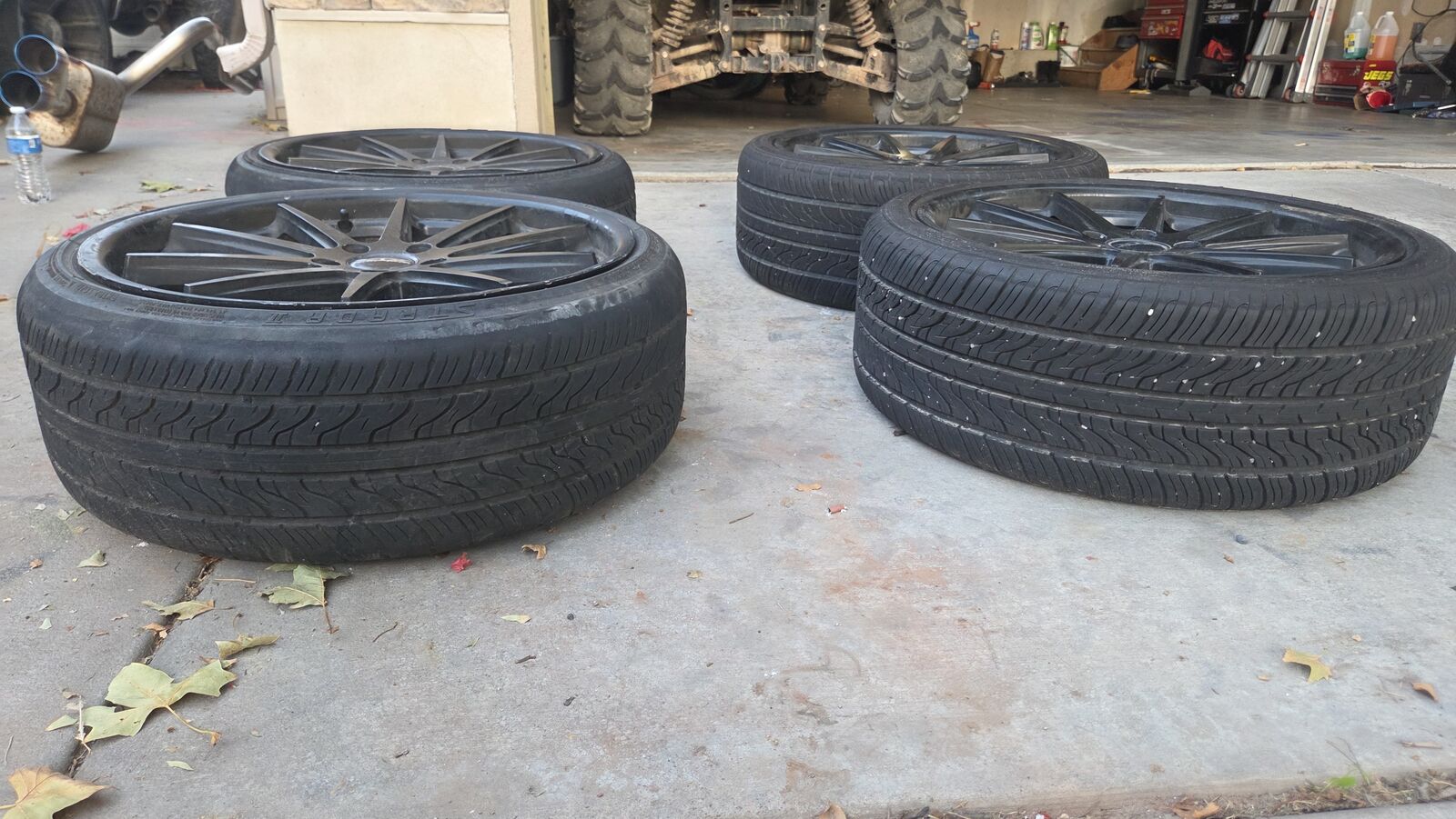 20" XIX Exotic Black Alloy Rims w/ Vercelli Low Profile Tires