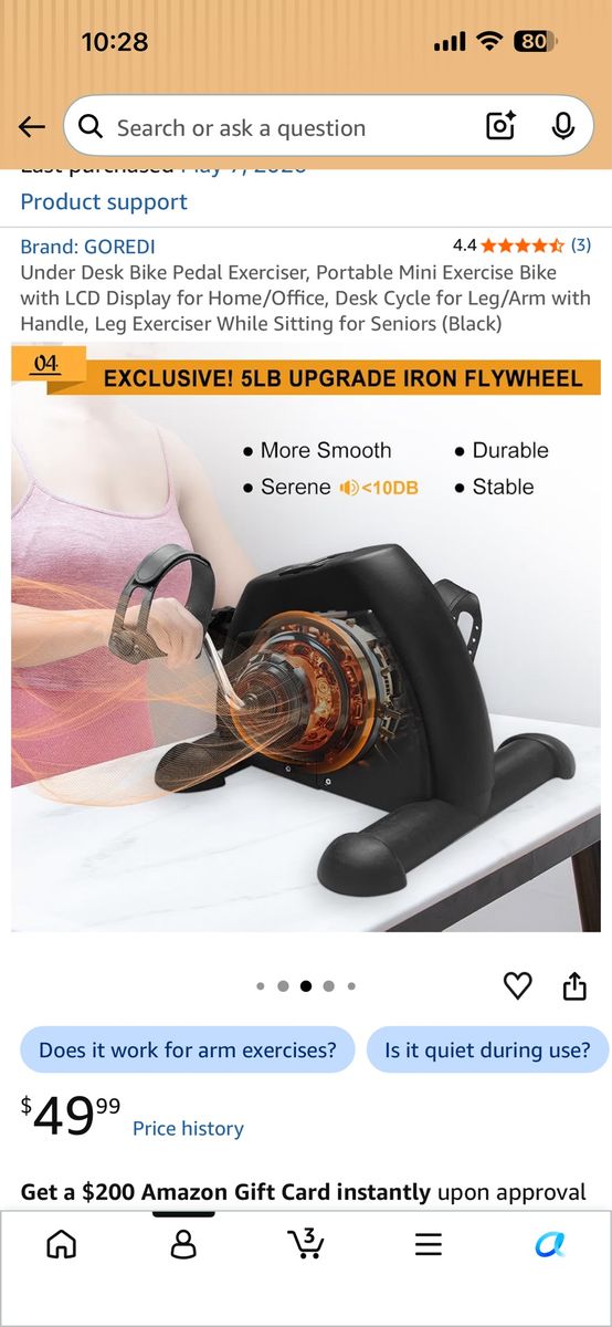 Under desk bicycles paddles 