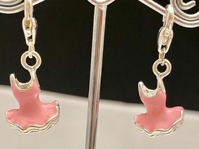 NEW! SET OF 2 Silver Plated and Enamel Dance 3D Charms/Pendants - For Bracelets-Necklaces-Earrings- C PIX