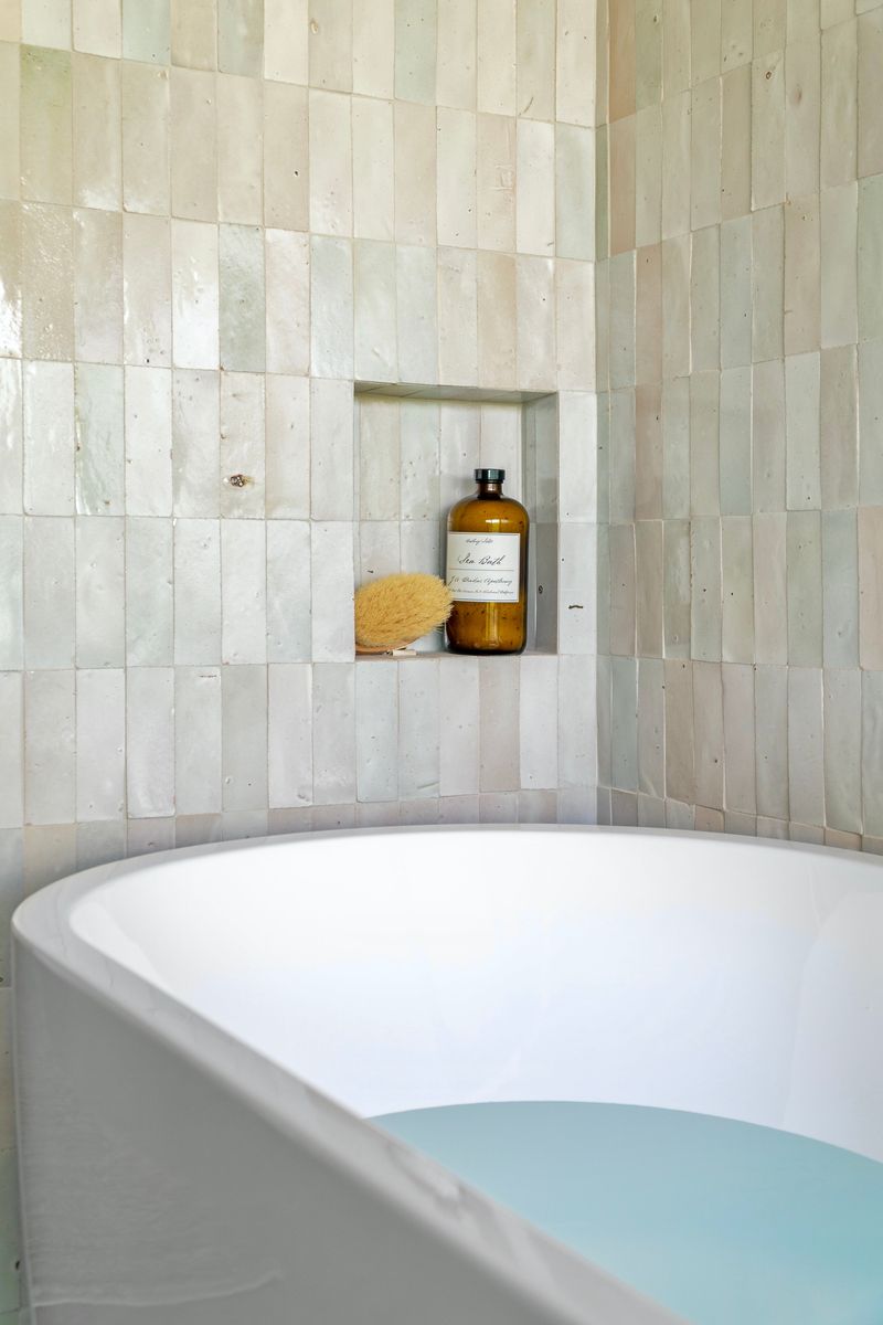 CLE TILE Eastern Earthenware 2x6x3/8" Gloss Tiles in Rice Paper - 125 SQFT