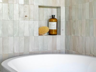 CLE TILE Eastern Earthenware 2x6x3/8" Gloss Tiles in Rice Paper - 125 SQFT