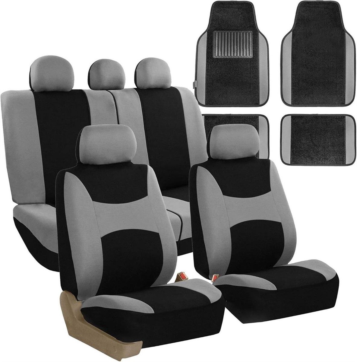 FH Group Cloth Seat Covers with Mats