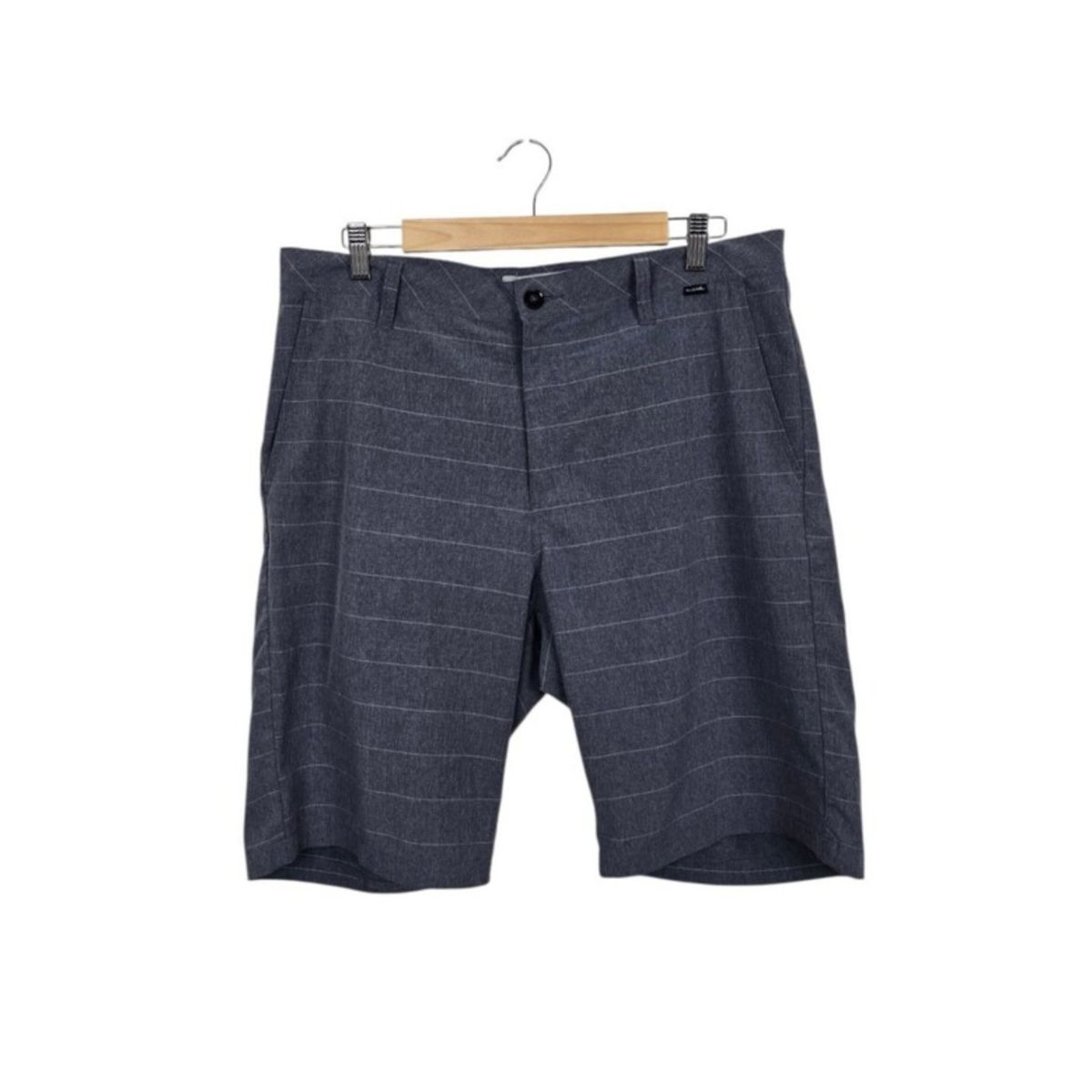 Travis Mathew Light Gray Striped Performance Golf Shorts Inseam 10" Men's W34