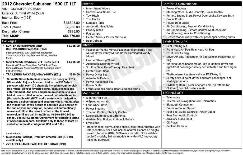 2012 Chevrolet Suburban LT
