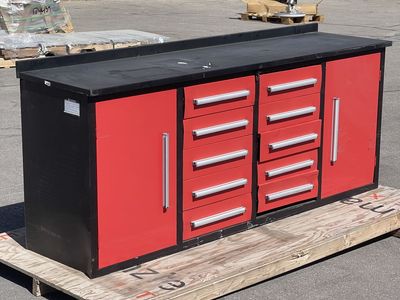 STEELMAN Industrial 10 Drawer Workbench 7 ft (AS-IS)