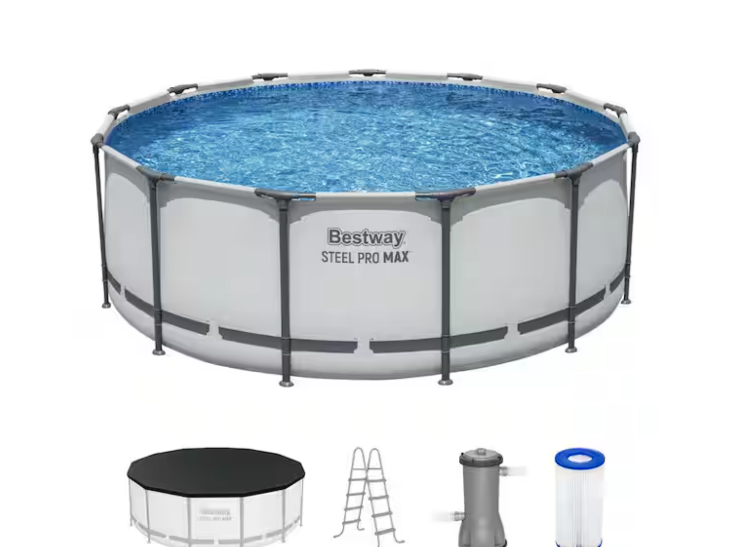 New in Box Steel Pro MAX 13 ft. Round 48 in. Deep Above Ground Pool Set