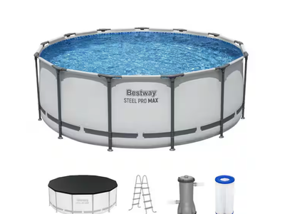 New in Box Steel Pro MAX 13 ft. Round 48 in. Deep Above Ground Pool Set