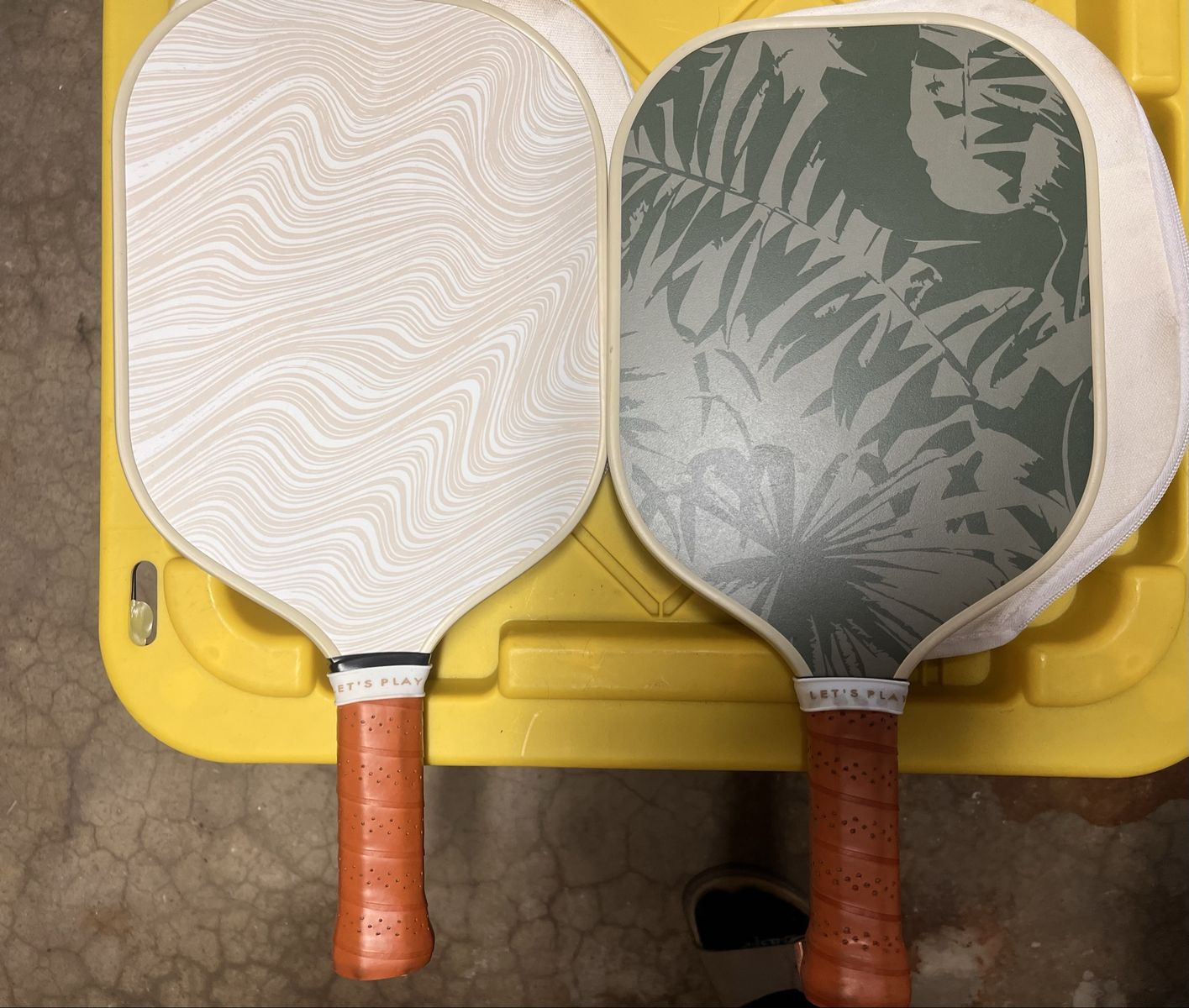 Pickleball Paddles (2) And Balls