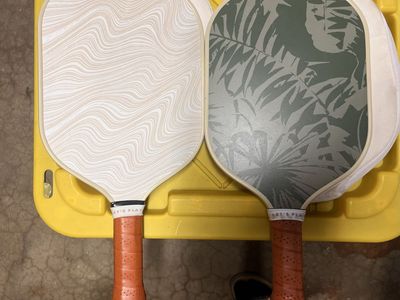 Pickleball Paddles (2) And Balls