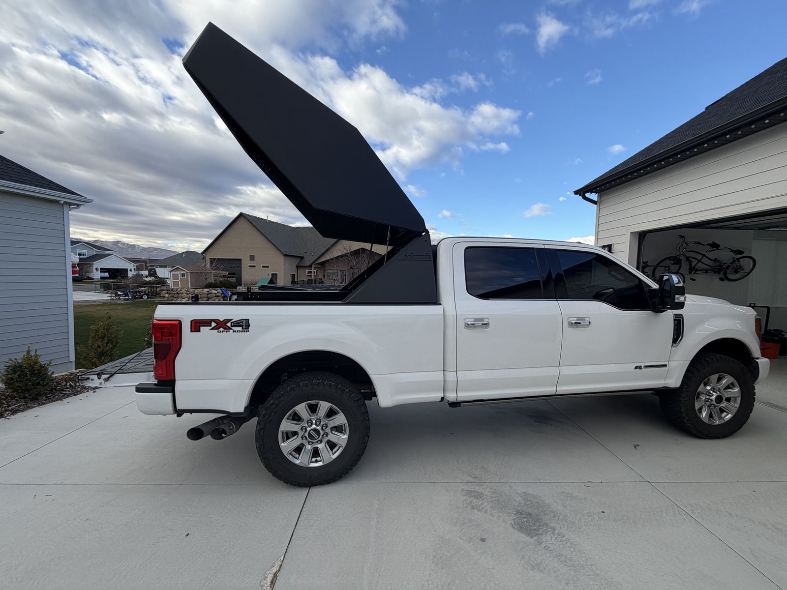 Matrix XT by Black River Truck Bed Topper for 6.75ft Bed - Black Aluminum Wedge Camper. Fits Ford Superduty 2017-2026.