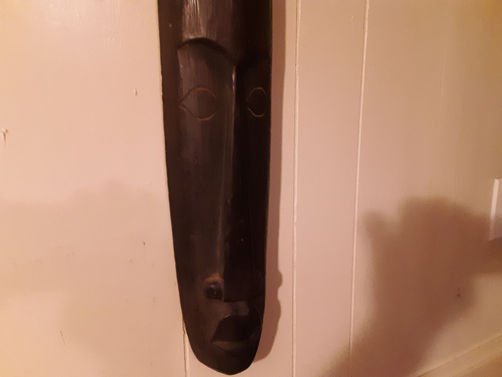 Vintage Tribal Art African Face Mask Wood Hand Carved