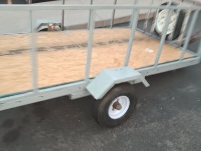 Utility Trailer with Wood Decking and Spare Tire