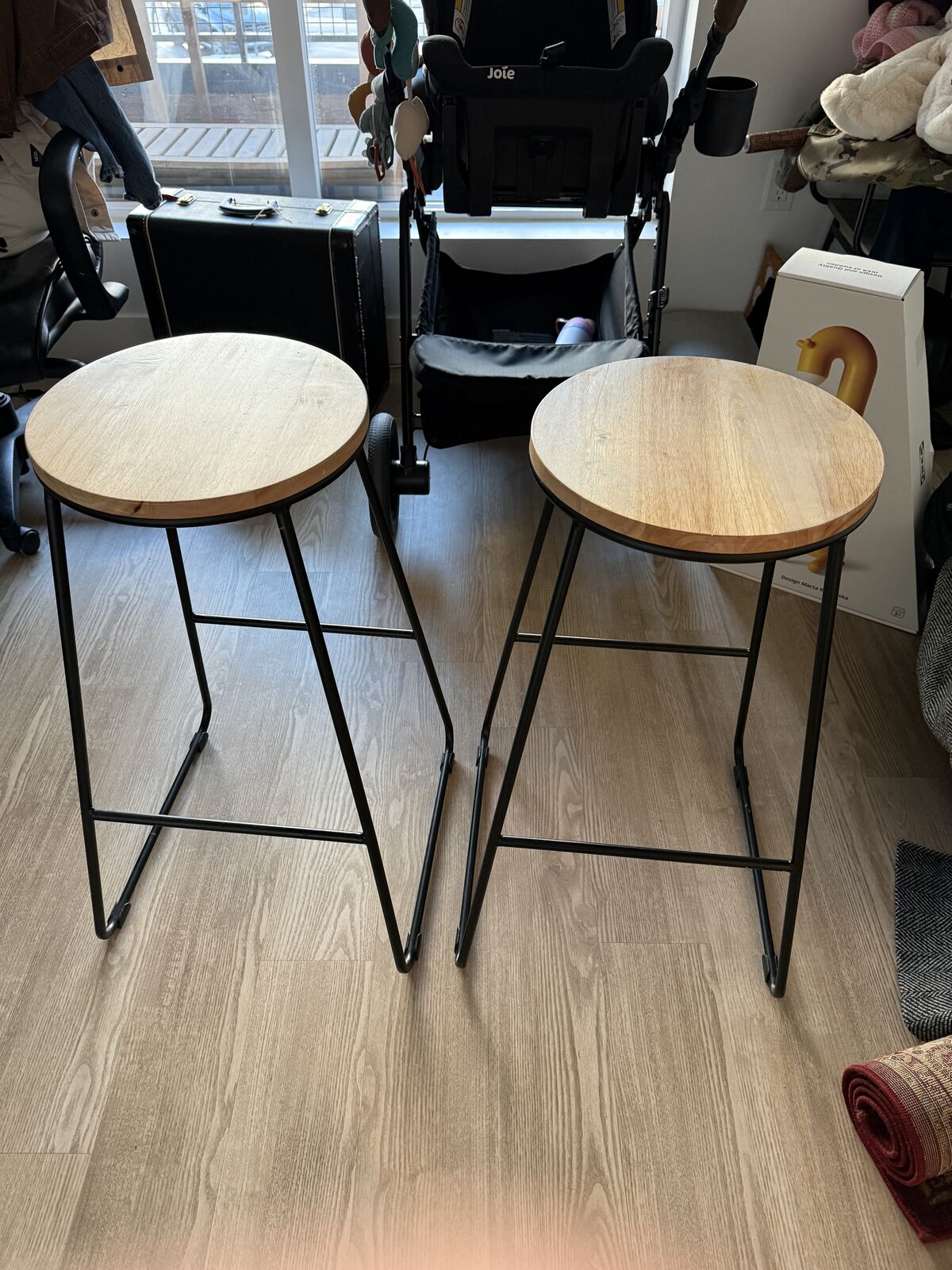 Wood Seat Bar Stools