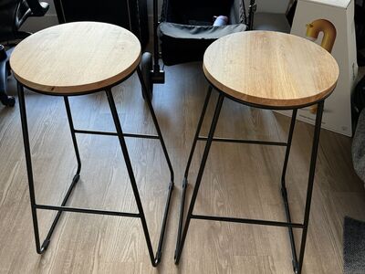 Wood Seat Bar Stools