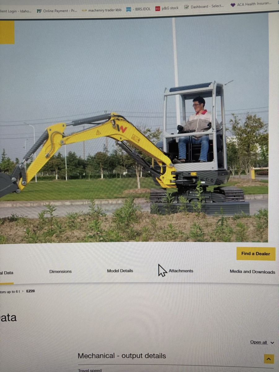 2018 Wacker Newson, EZ 28 mini Excavator