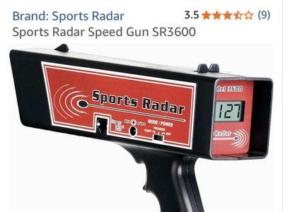 Radar speed gun for baseball
