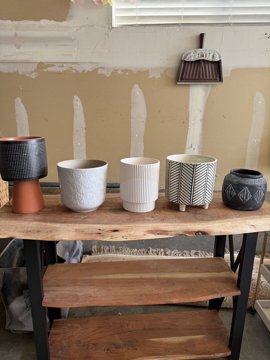 Ceramic Planters – Set of 5 – $45