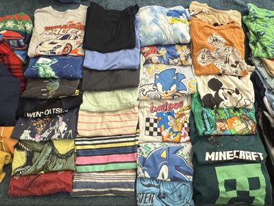 Lot of 26 Boys' Graphic Tops & Sweatshirt - Youth M - Minecraft, Sonic, Mario, Disney & More 1: $3 2: $5 5: $ 10-12 10: $25