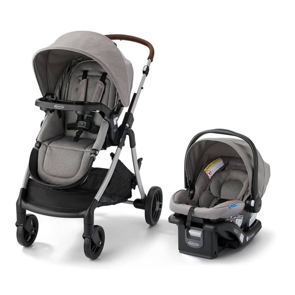 NEW Graco® ModesTM Closer Travel System, Highland, Grey Stroller And Car Seat Combo