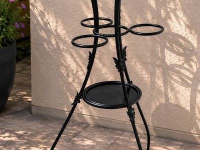 Beautiful Black Iron Tall Plant/Flower Stand