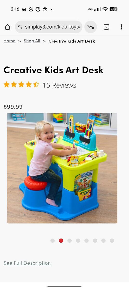 Kids Creative Art Desks **2 available**