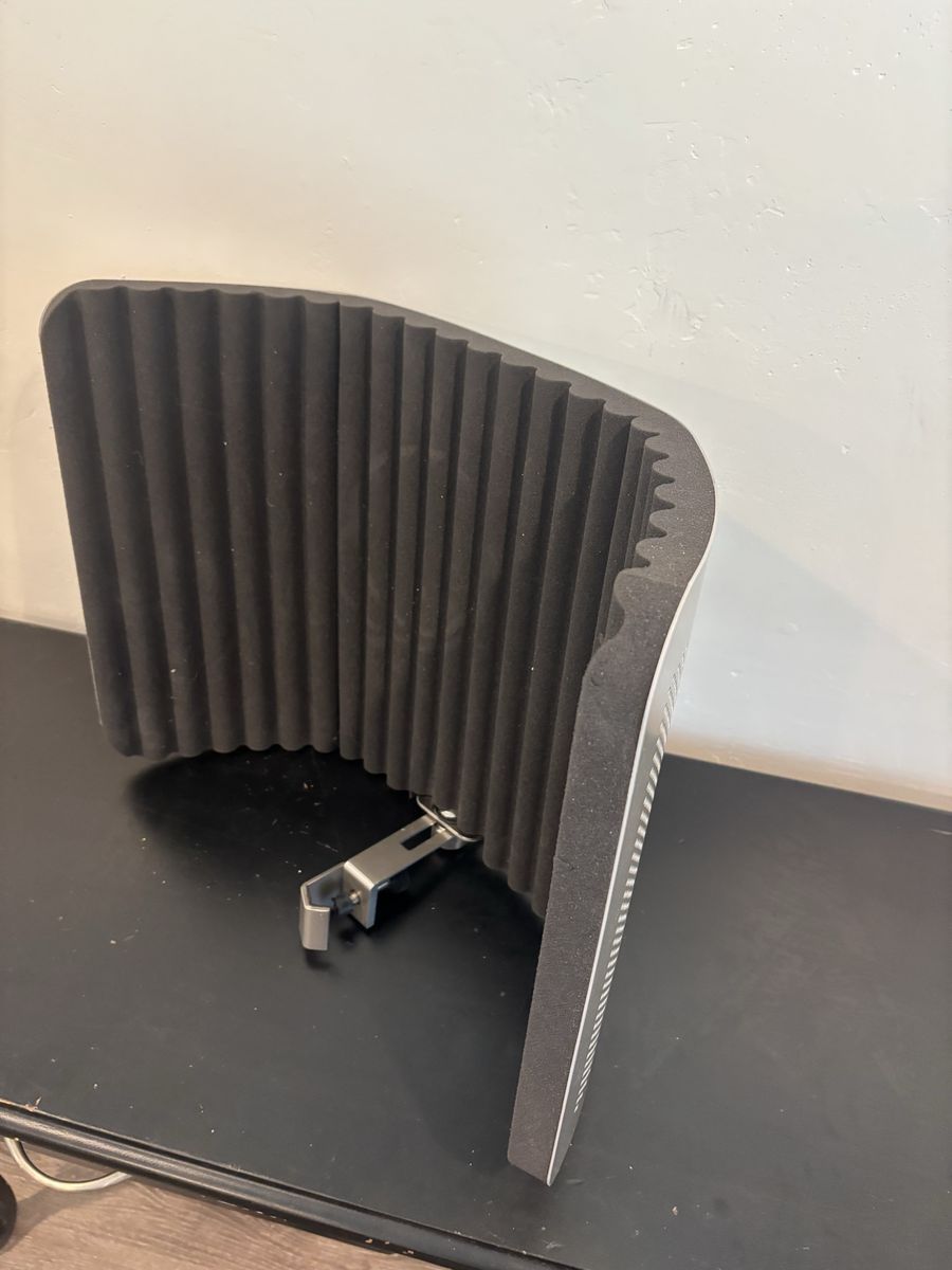 Microphone Isolation Shield/Pop Filter - Acoustic Foam Panel for Studio Recording
