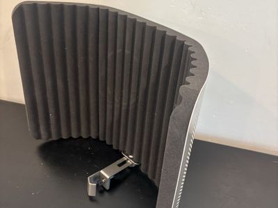 Microphone Isolation Shield/Pop Filter - Acoustic Foam Panel for Studio Recording