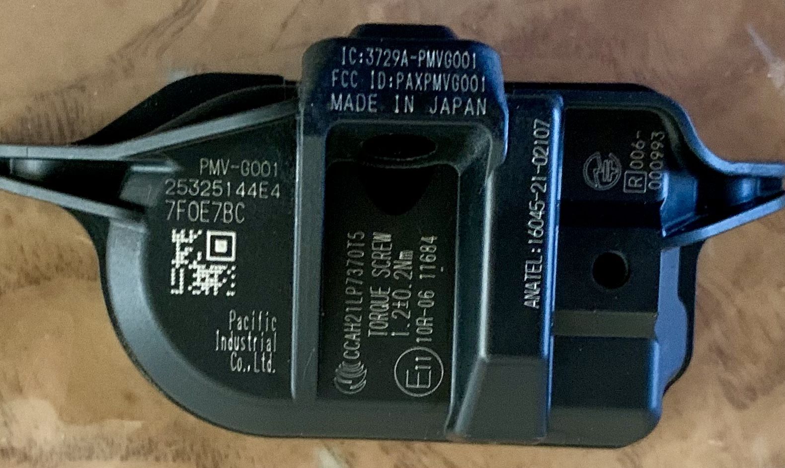 Set of 4 OEM Toyota 2025 4Runner TPMS Sensors - Pacific Industrial PMV-001 315MHz - Low Miles