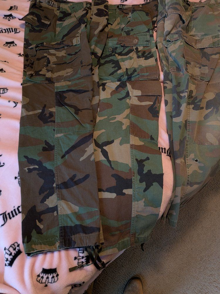 military bdu's-small long. 2 excellent/ new