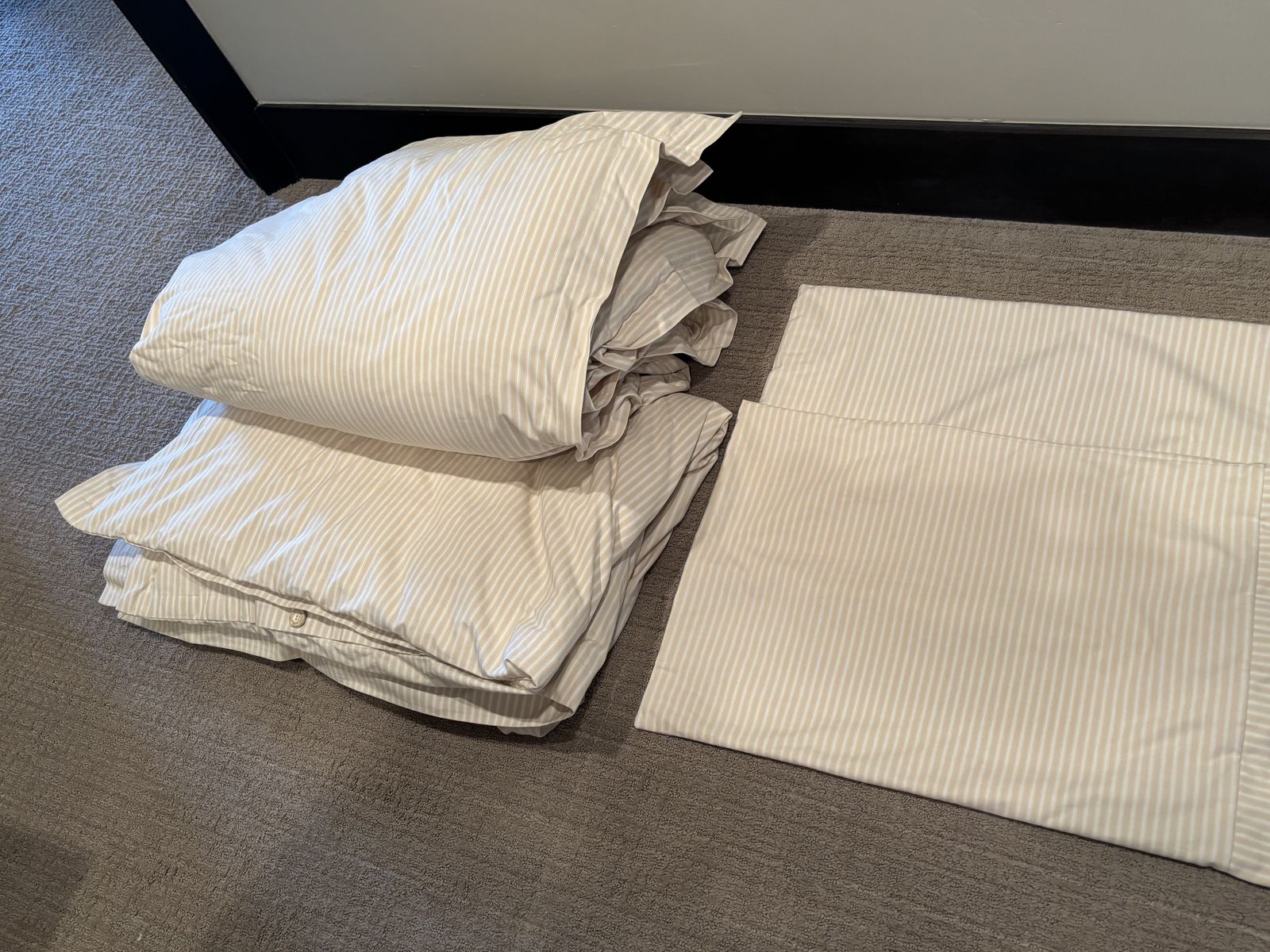 Two twin Duvet cover, duvet insets and pillow shams
