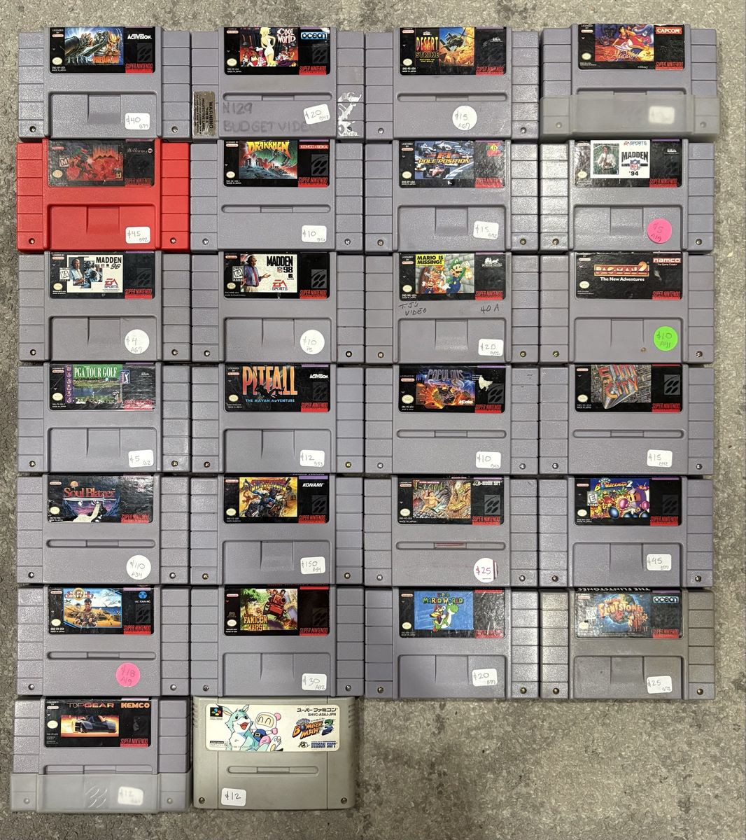 SNES Games - Please Read Description