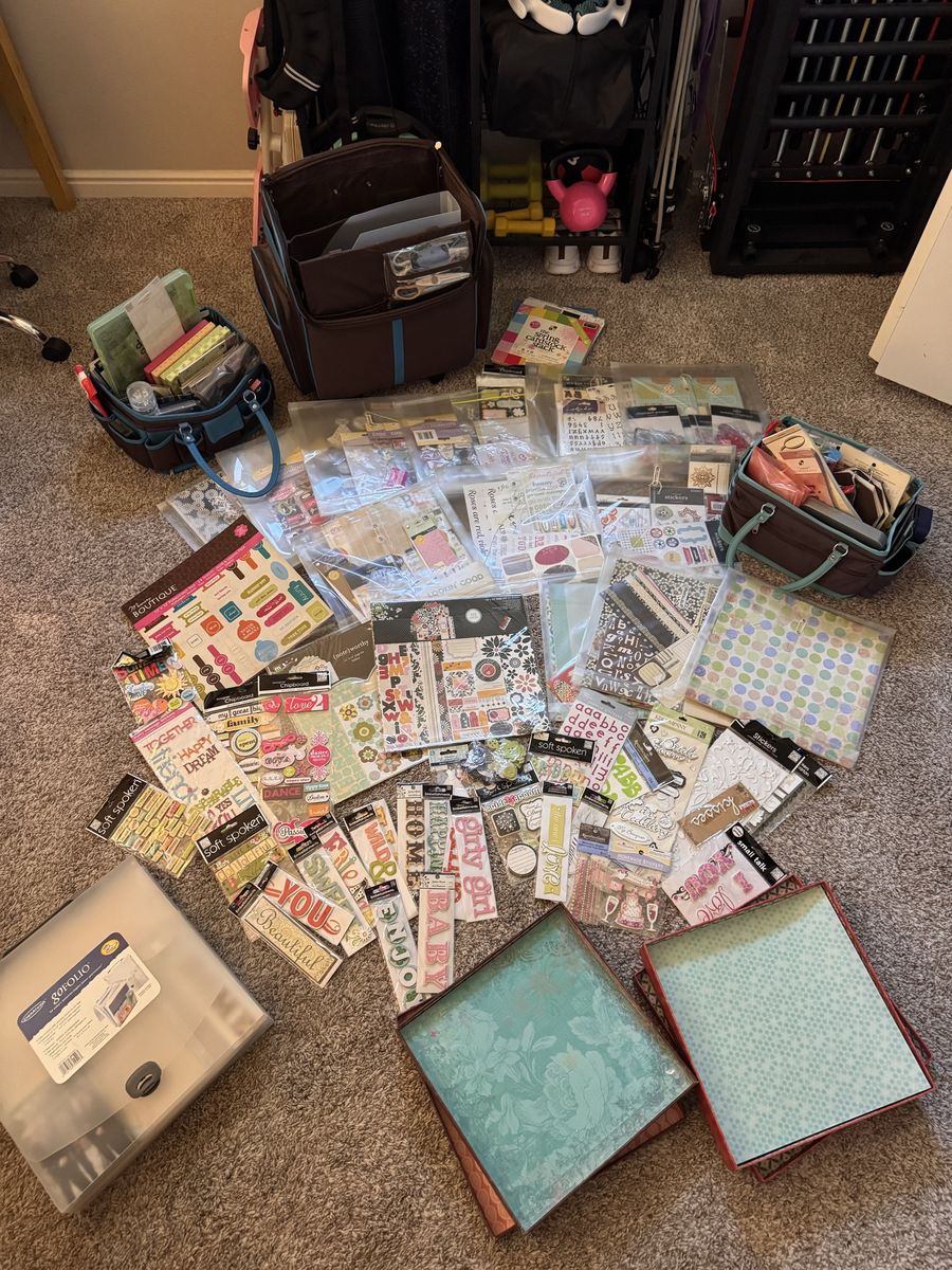 Huge Scrapbooking Lot, Mostly all new stuff, photo scrap book, craft supplies 